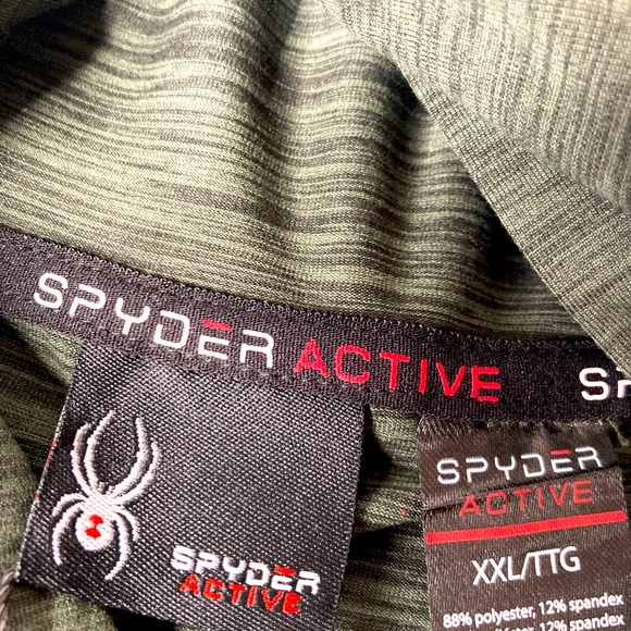 Spyder Active Men’s Hooded sweatshirt Green 2XL NWT moisture wicking - Picture 6 of 7